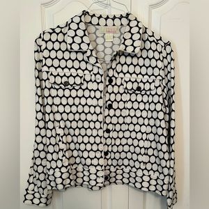 Details by Bushwacker: Black/ White casual cotton jacket size 14